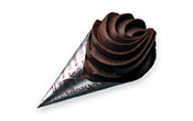 Cornetto Argento<br/> gianduja cioccolato nero